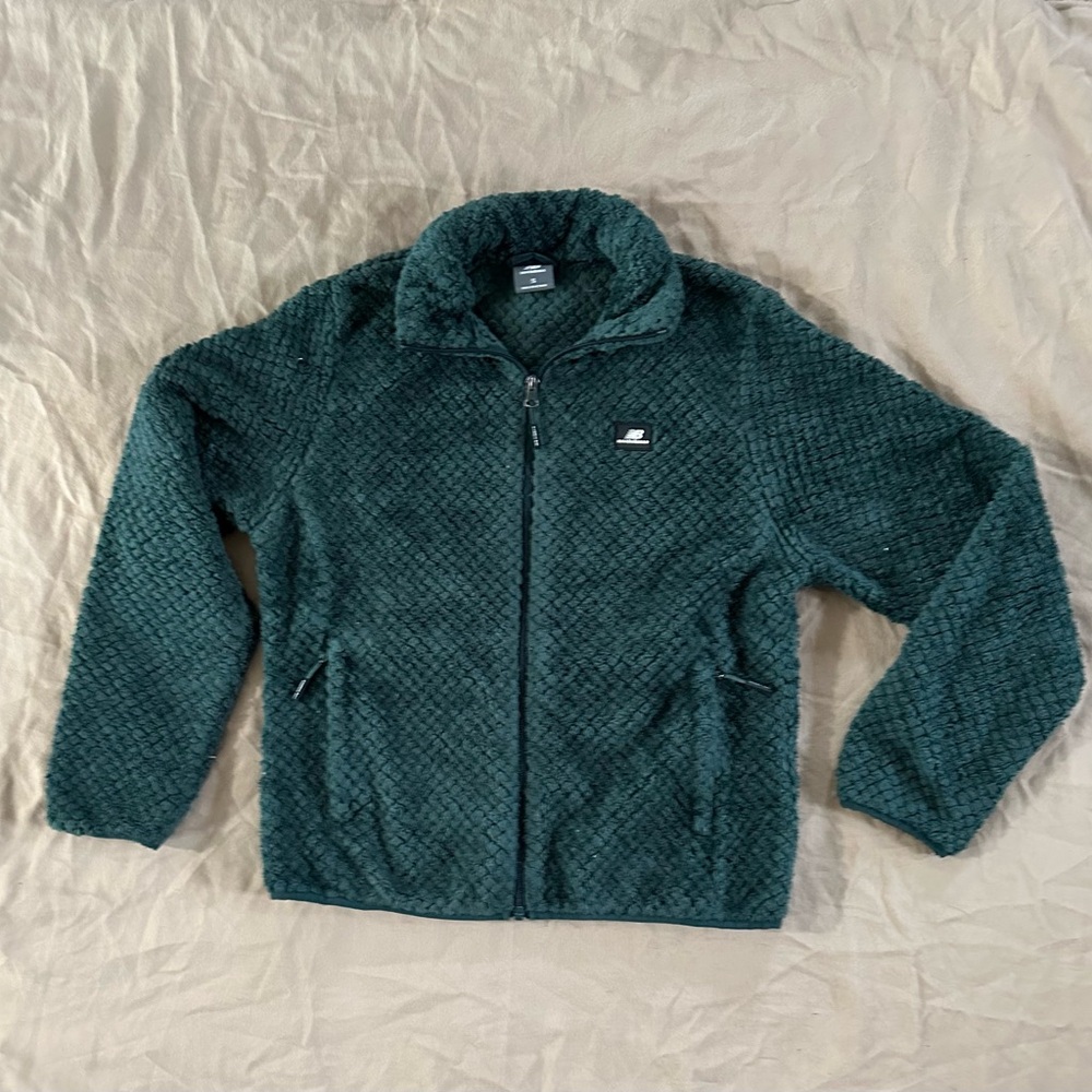 New Balance Forest Green Plush Full-Zip Jacket